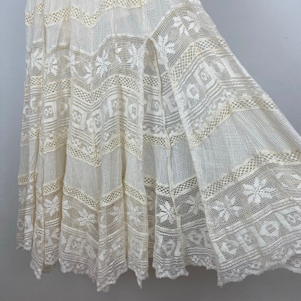 Free People Rebel Rebel Maxi Skirt - Ivory - Size Small - Picture 5 of 9